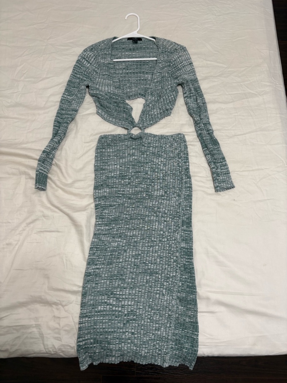 Forever 21 Sage Green Ribbed Dress